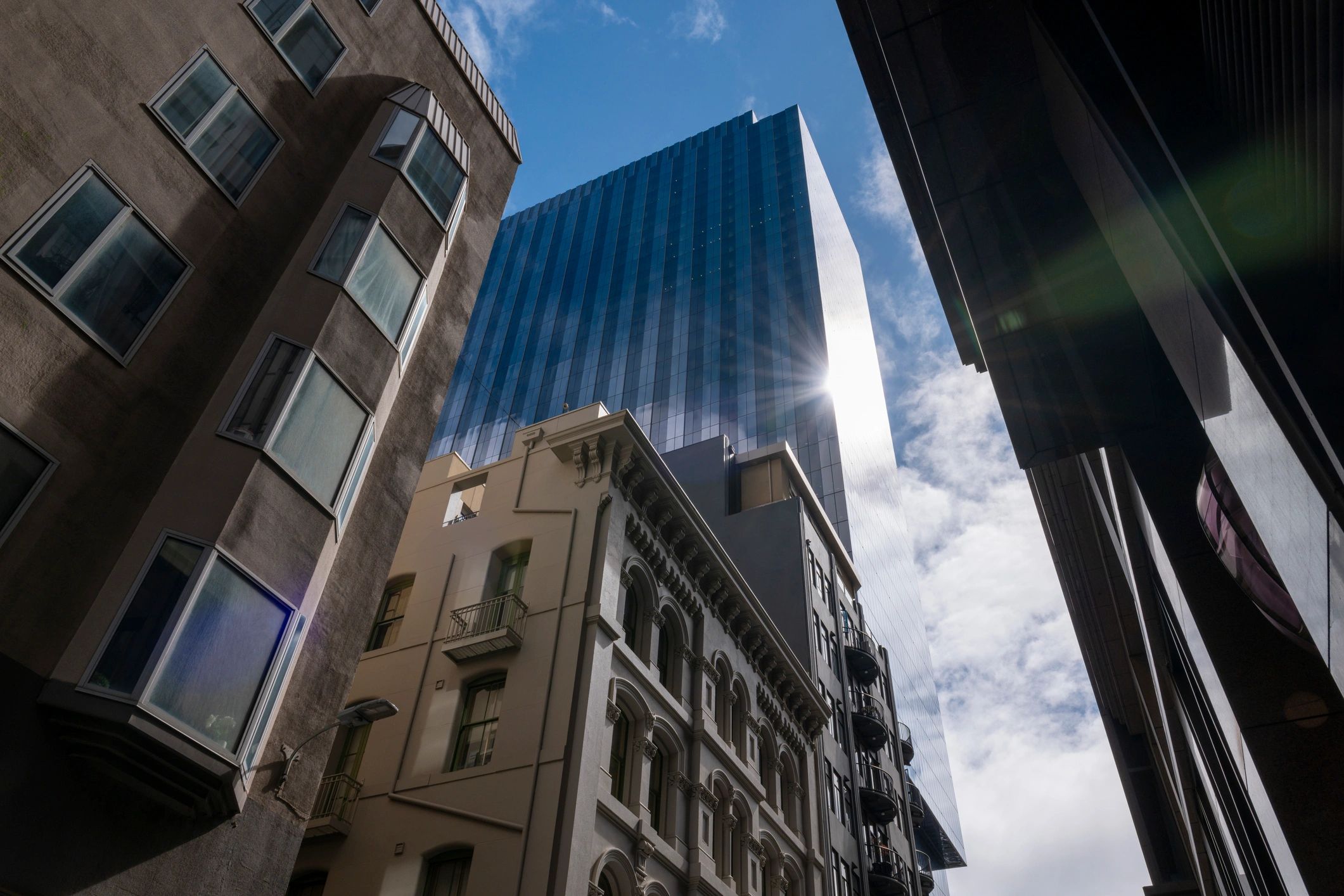Modern commercial buildings for commercial advisory