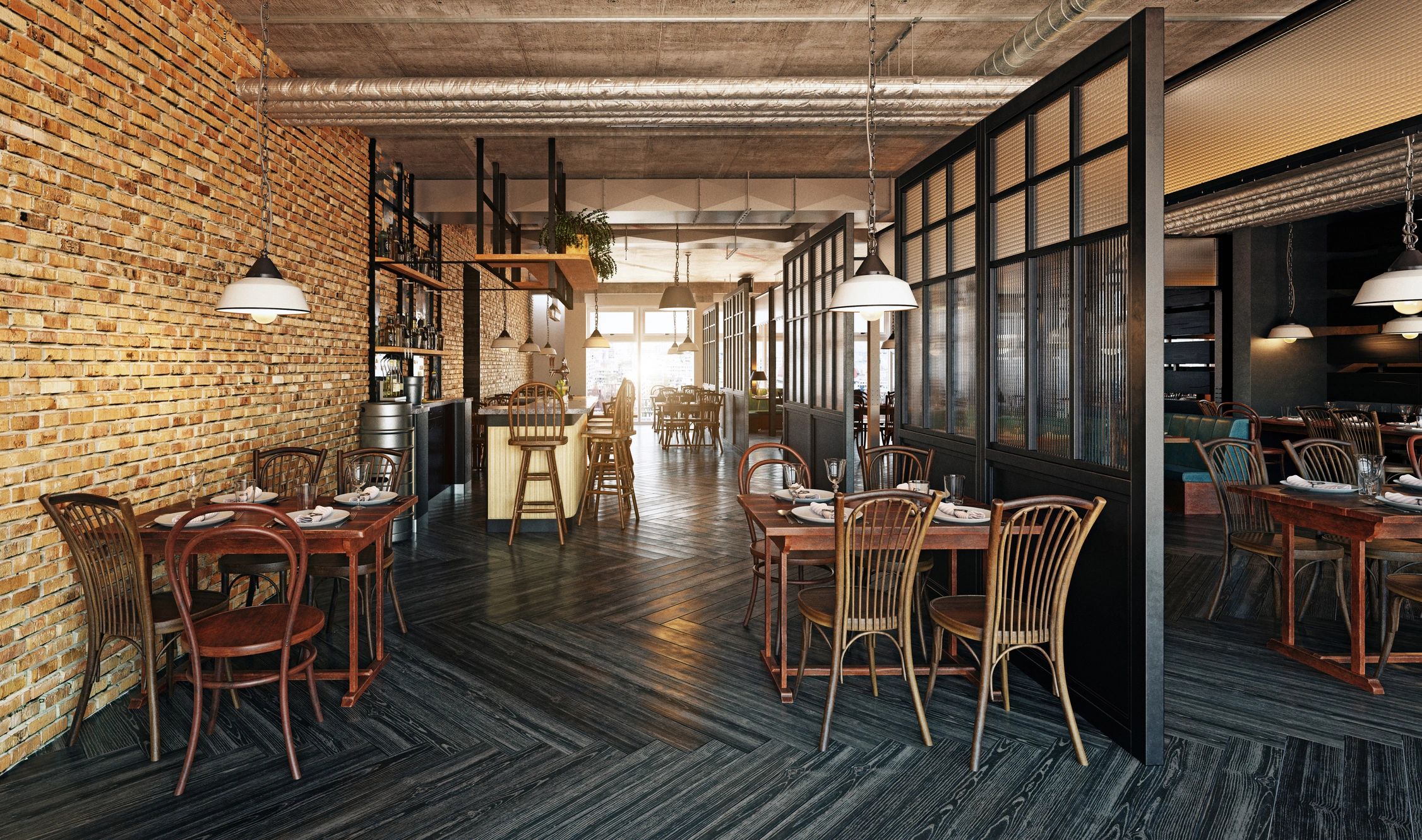 Modern commercial interior for leasing representation